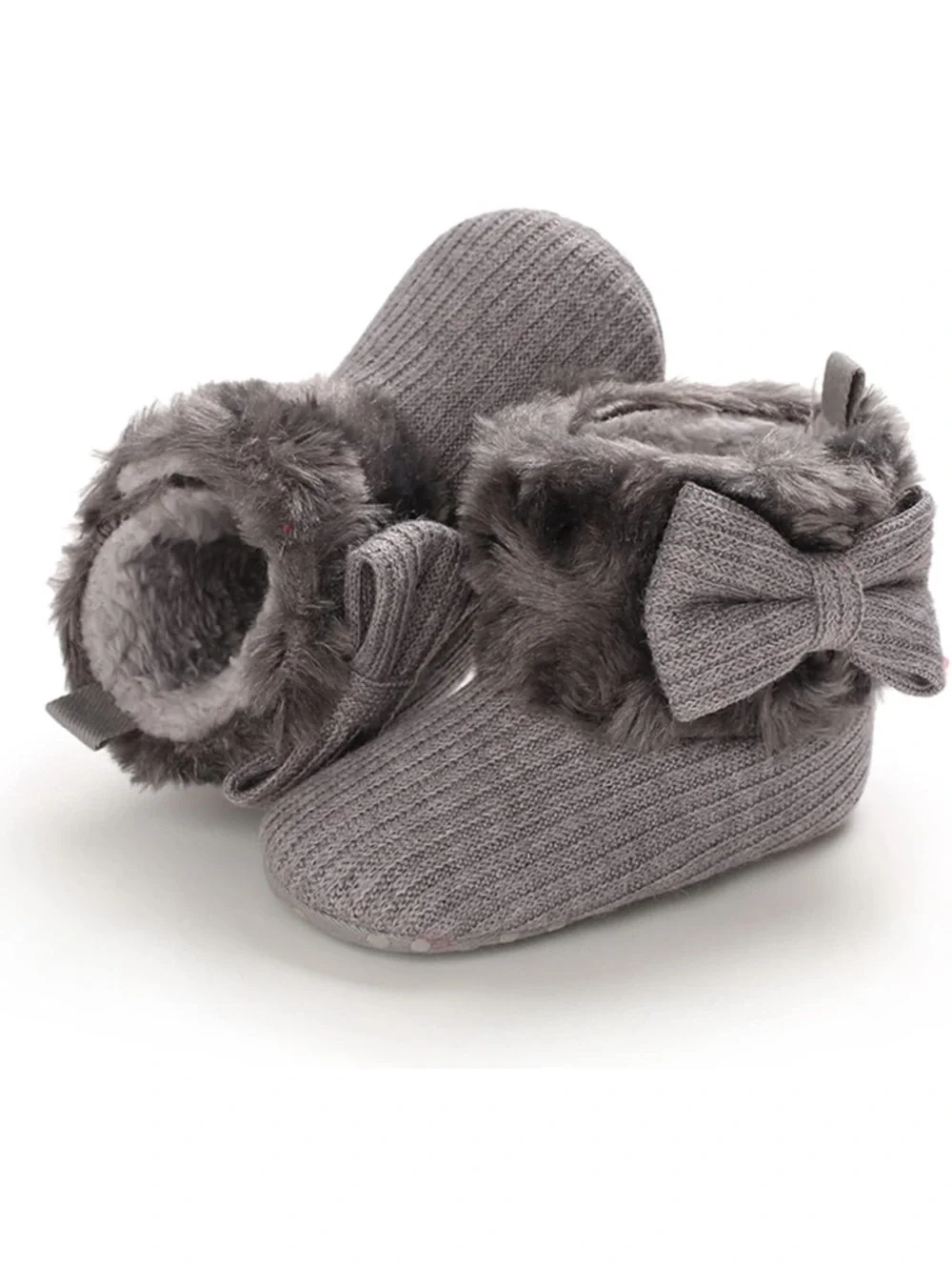 New Faux Fur Baby Booties